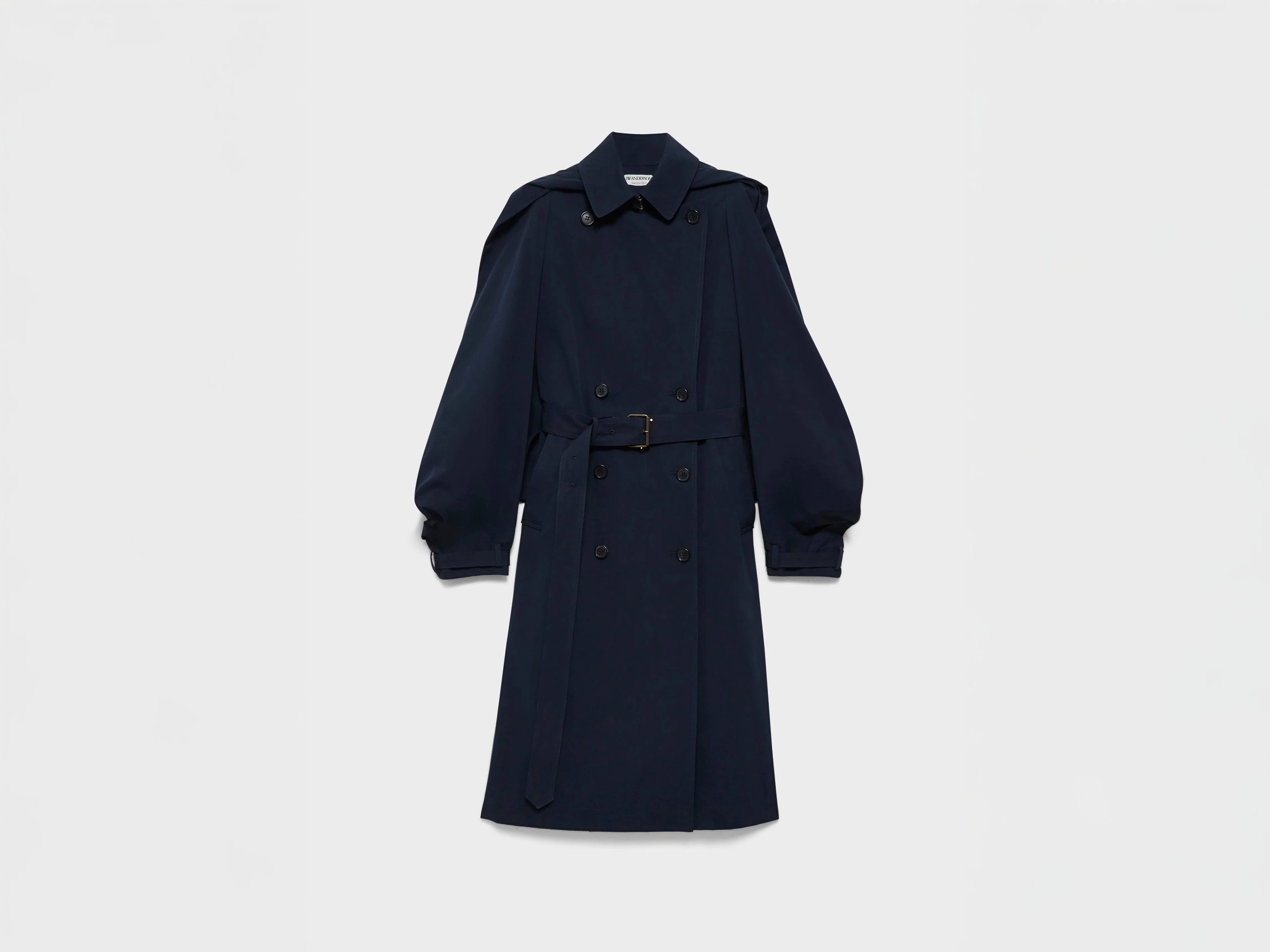 WOMENS CAPE TRENCH COAT IN DARK NAVY - 1