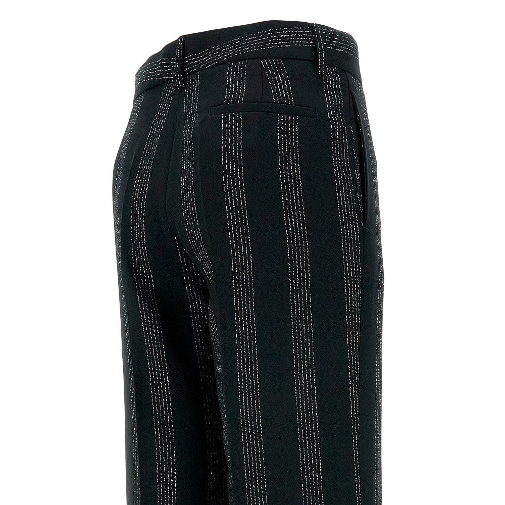 LUREX PINSTRIPED WOOL PANTS - 4