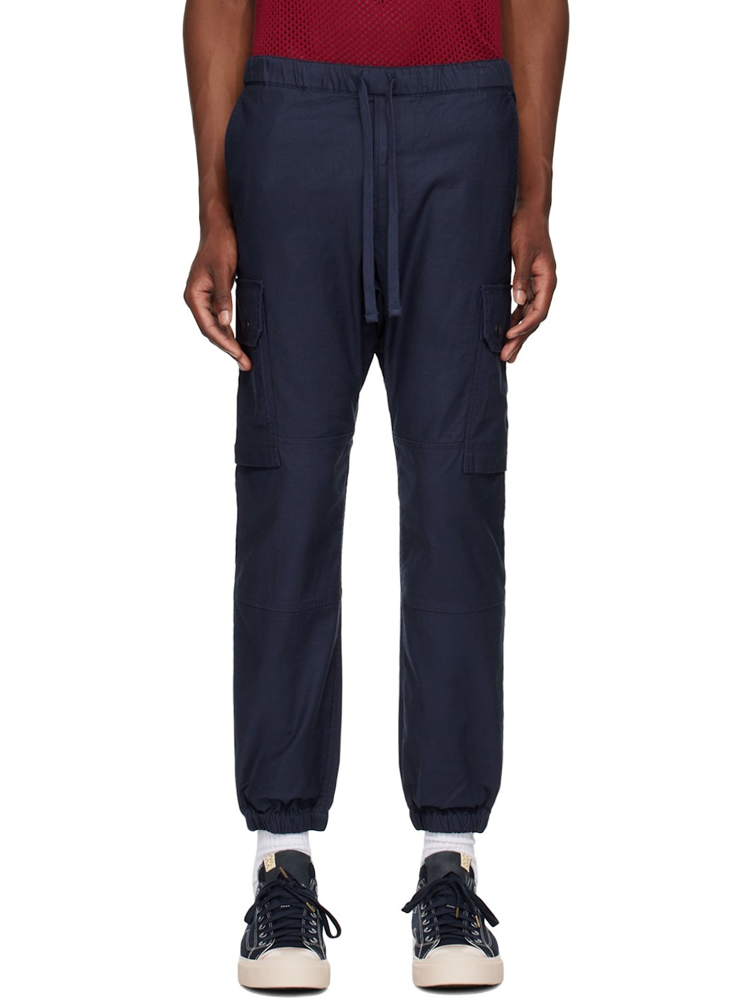 Navy Gym Cargo Pants - 1