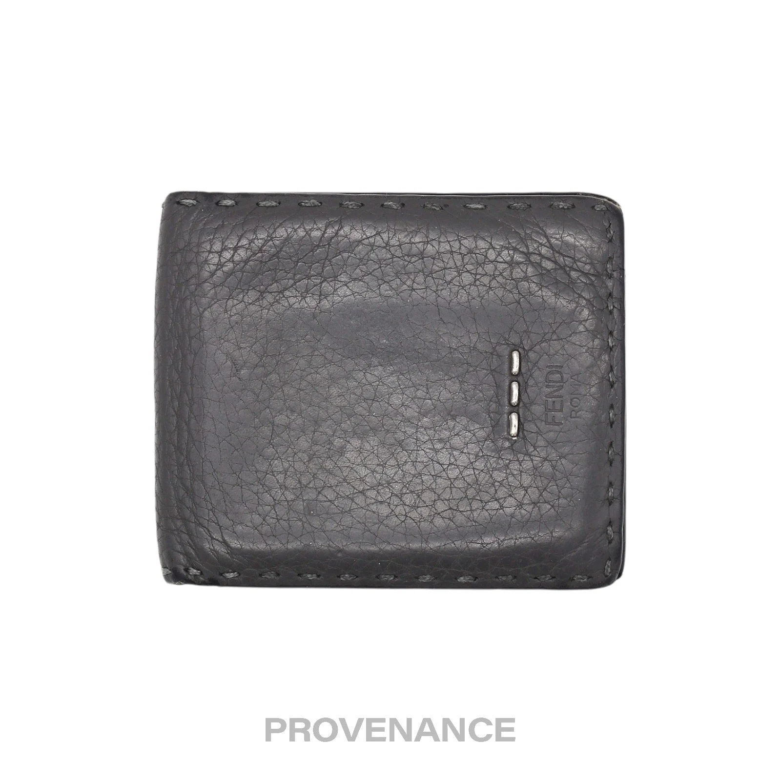Fendi Selleria Bifold Wallet - Grey Roman Leather - 1