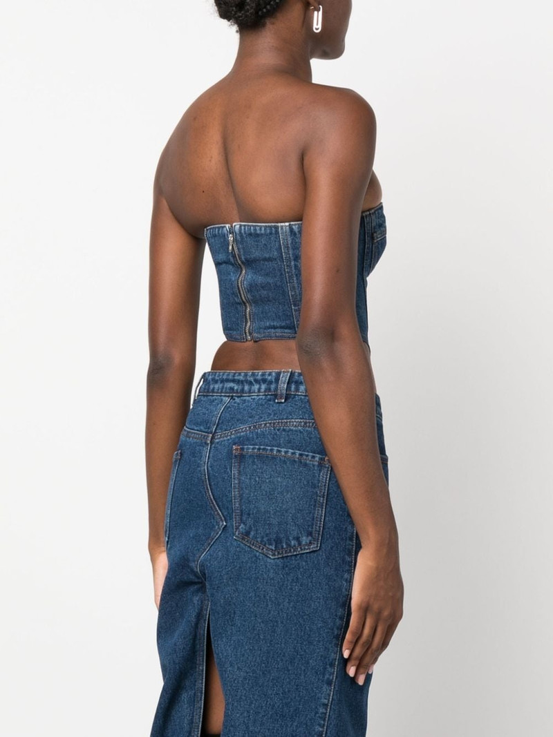 denim bustier crop top 4