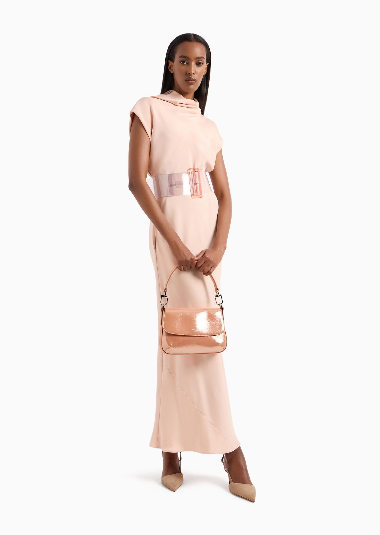 La Prima Soft small baguette bag in shiny nubuck - 11