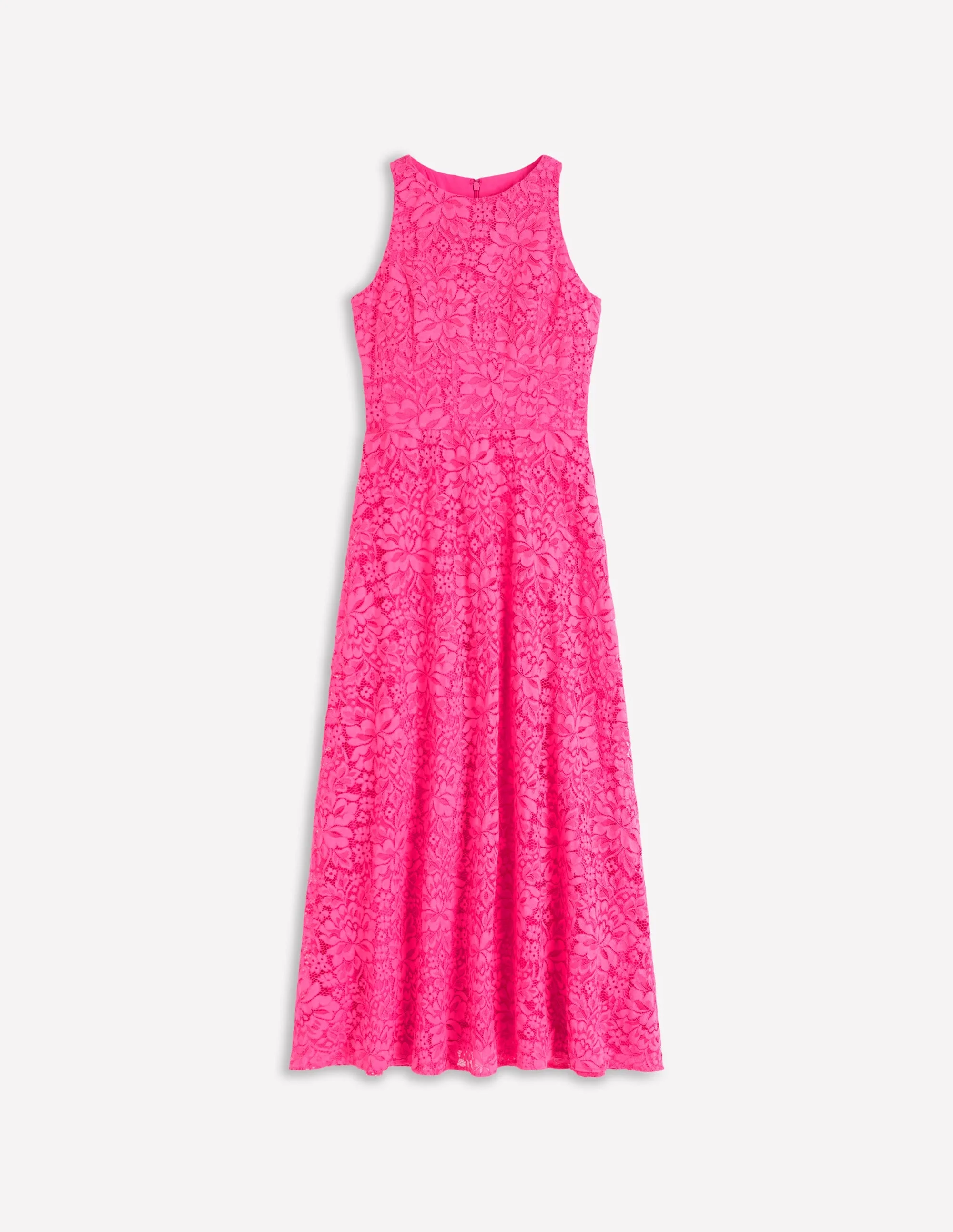 Silvia Boned Bodice Maxi Dress-Pink Punch Lace - 1