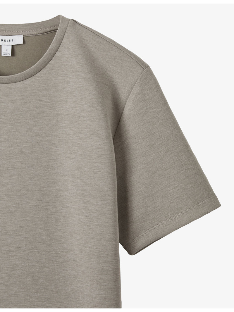 Bradley stitched-trim stretch woven-blend T-shirt 5