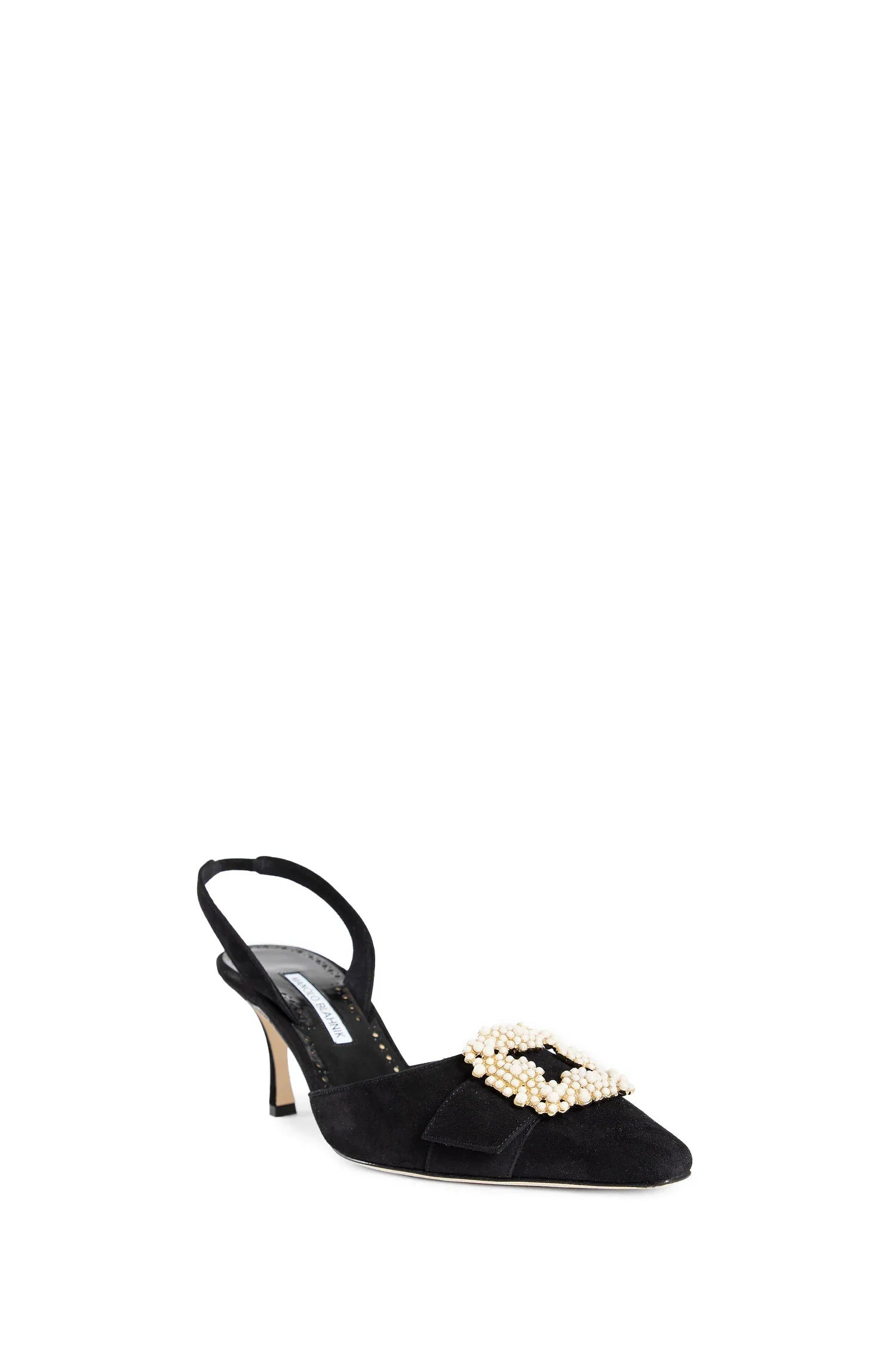 Gibsli-Suede-Pearl-Buckle-Slingback-Pumps - 2