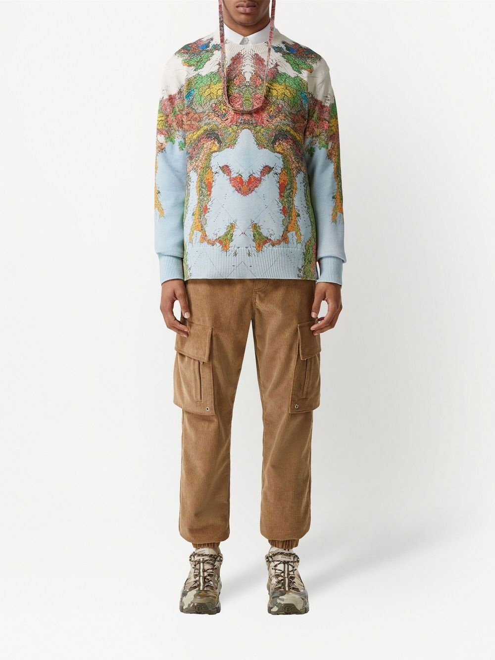 map-print long-sleeve jumper - 2