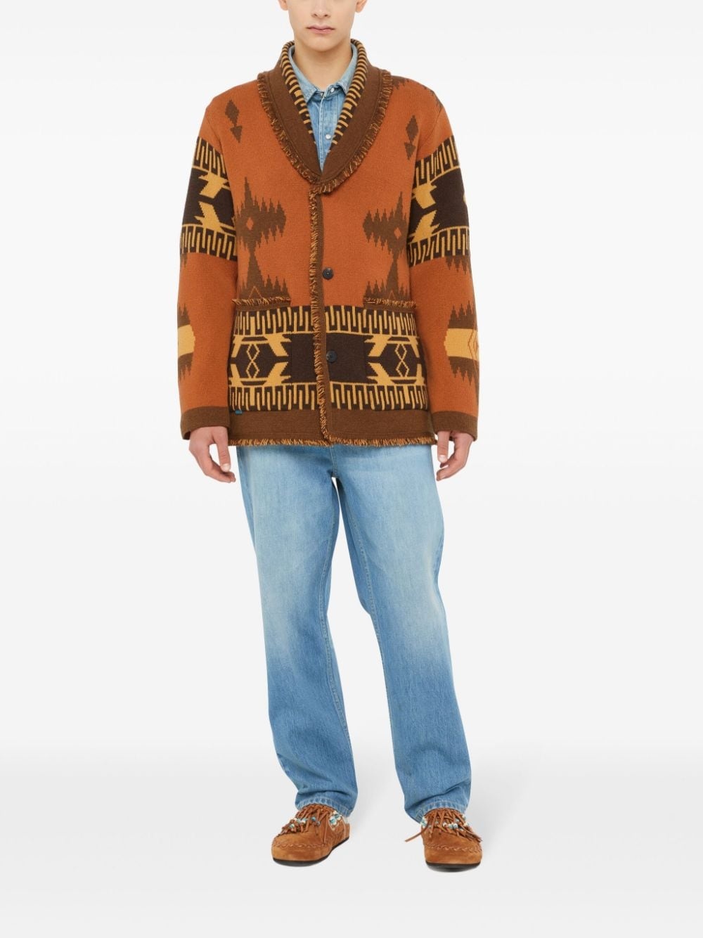 Icon jacquard-knit cashmere cardigan - 2