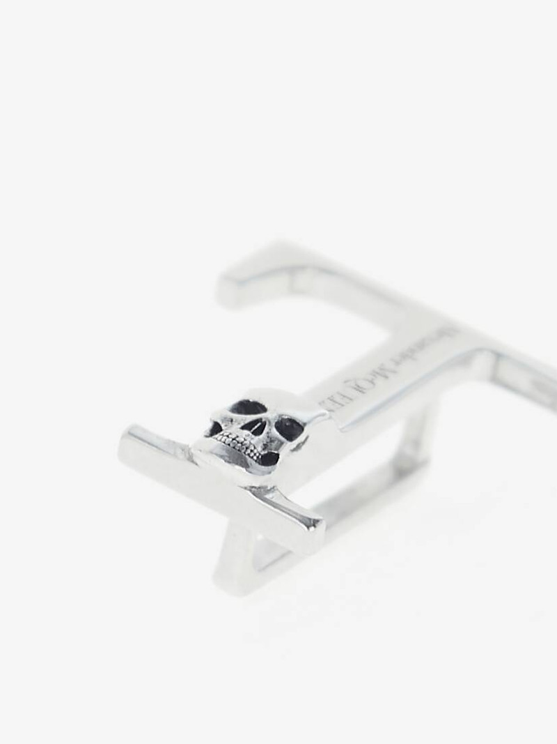 Alexander McQueen Alphabet Sneaker Charm in Silver outlook