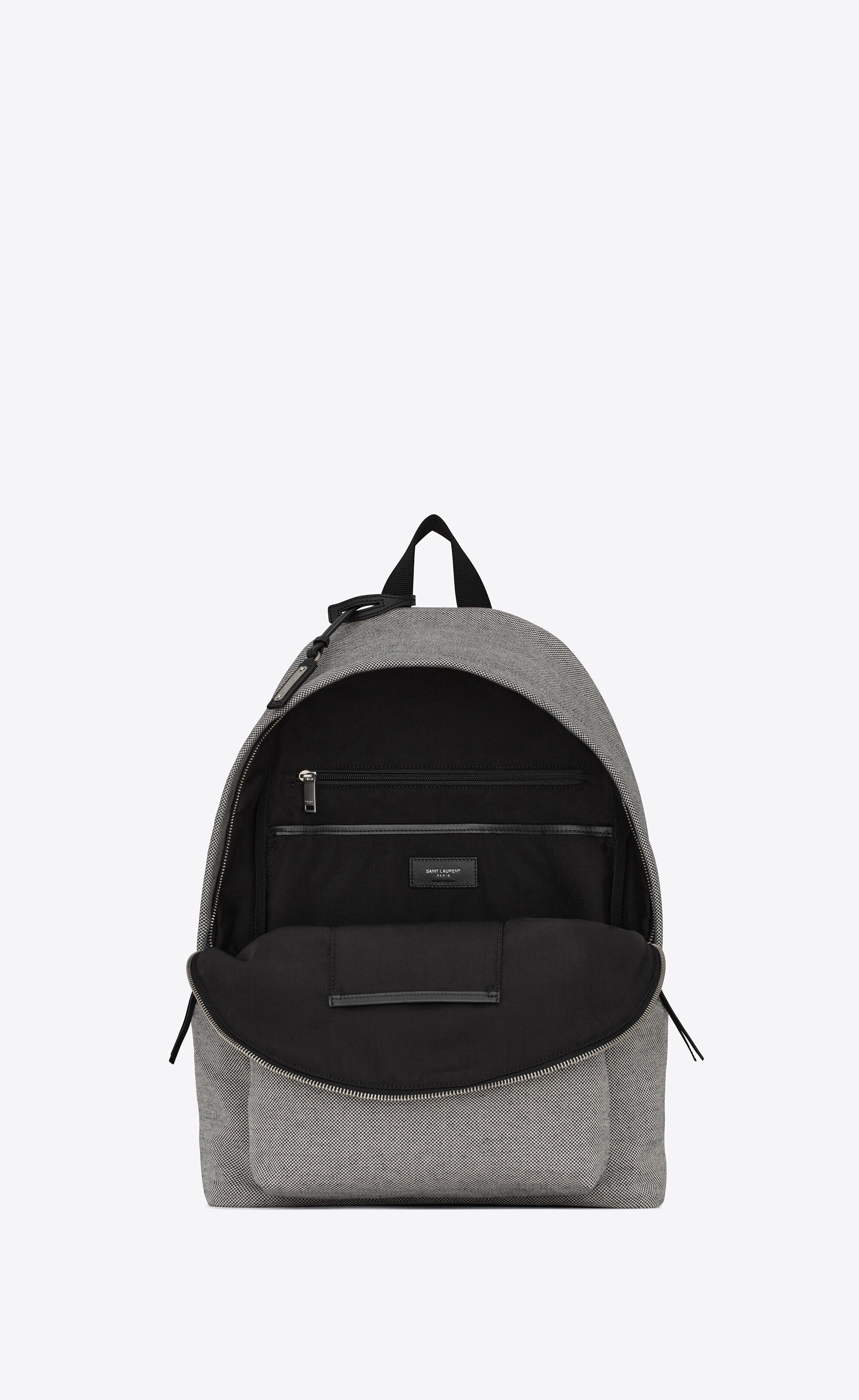city backpack in canvas and lambskin - 4