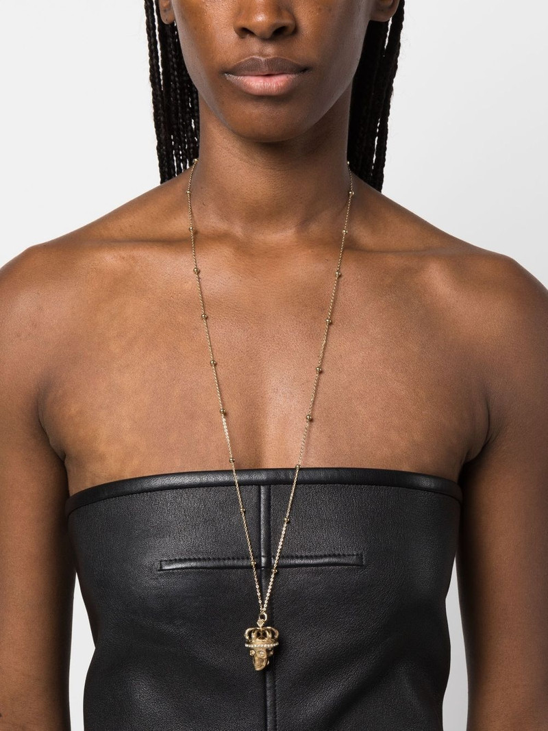 PHILIPP PLEIN Skull Crown charm necklace outlook