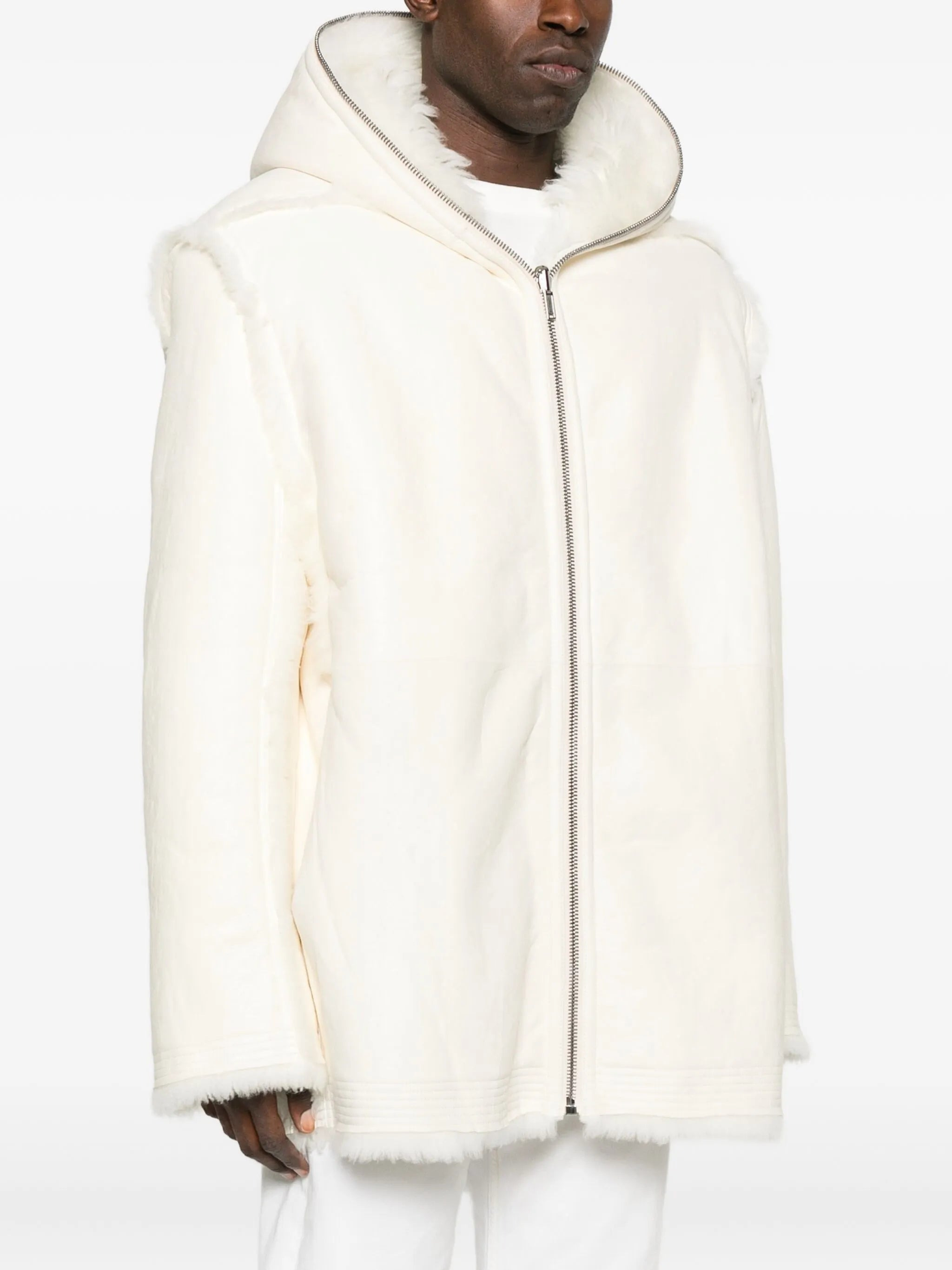 Rick Owens Hooded Shearling Jacket - 5