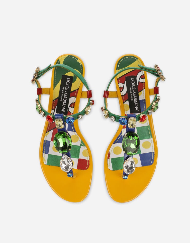Patent leather thong sandals - 4