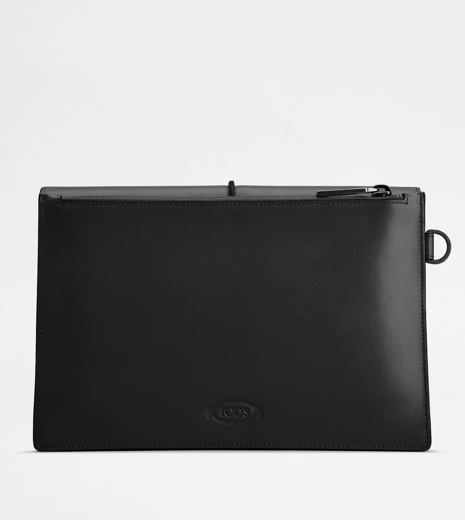 T TIMELESS CLUTCH BAG IN LEATHER - BLACK - 3