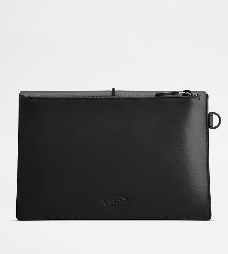 T TIMELESS CLUTCH BAG IN LEATHER - BLACK 3