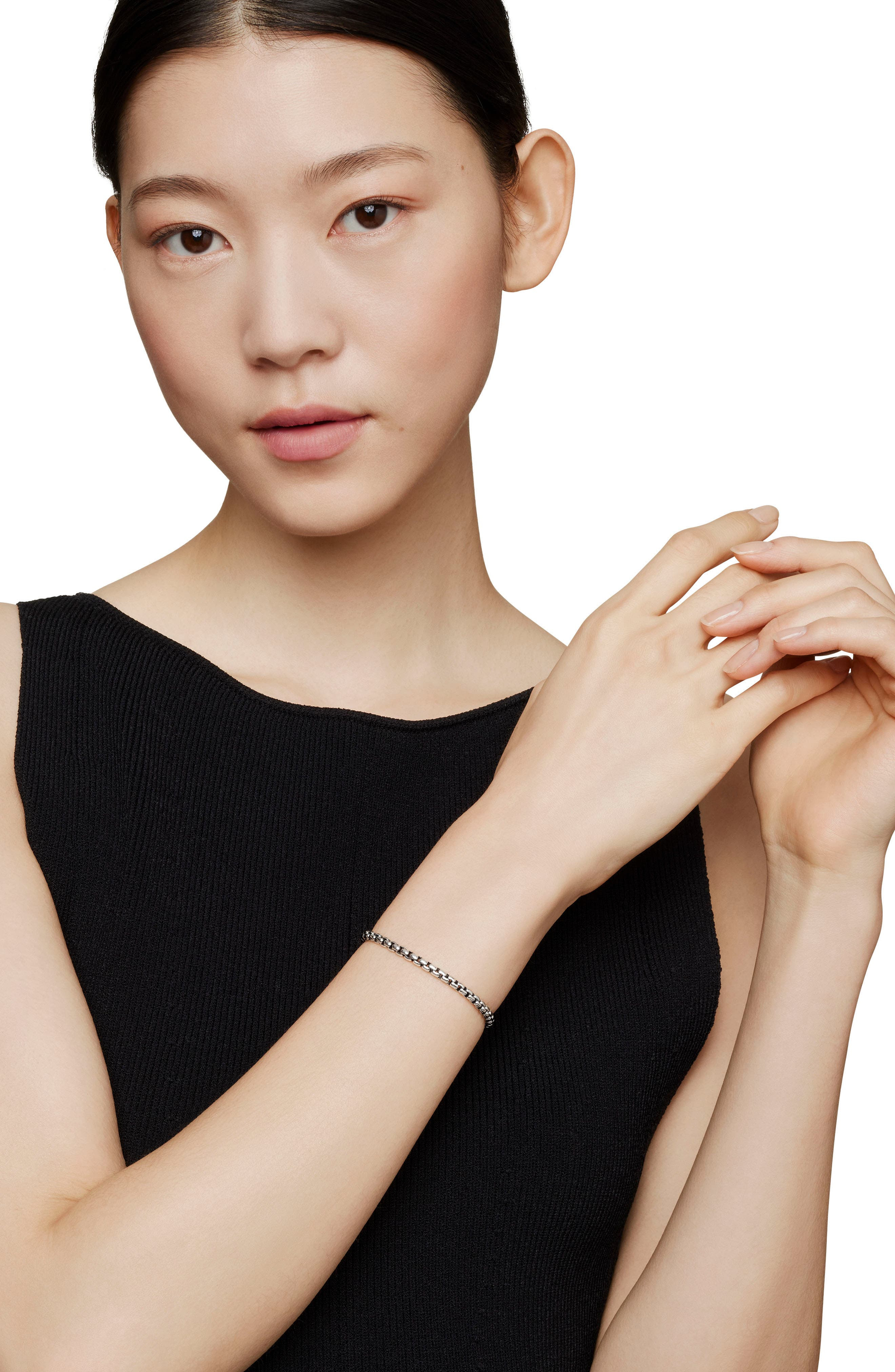 David Yurman Bel Aire Collection® Sterling Silver Bracelet with 14K Yellow Gold, 4mm in Silver/Gold  - 2