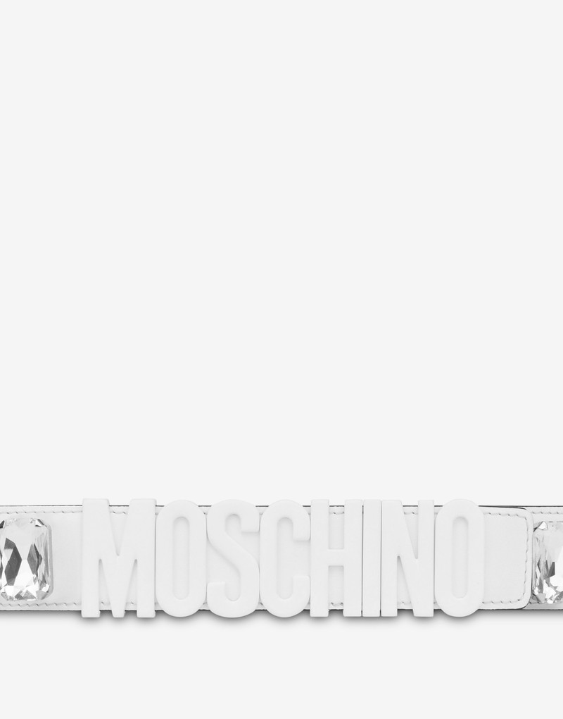 Moschino CALFSKIN BELT WITH JEWEL STONES outlook