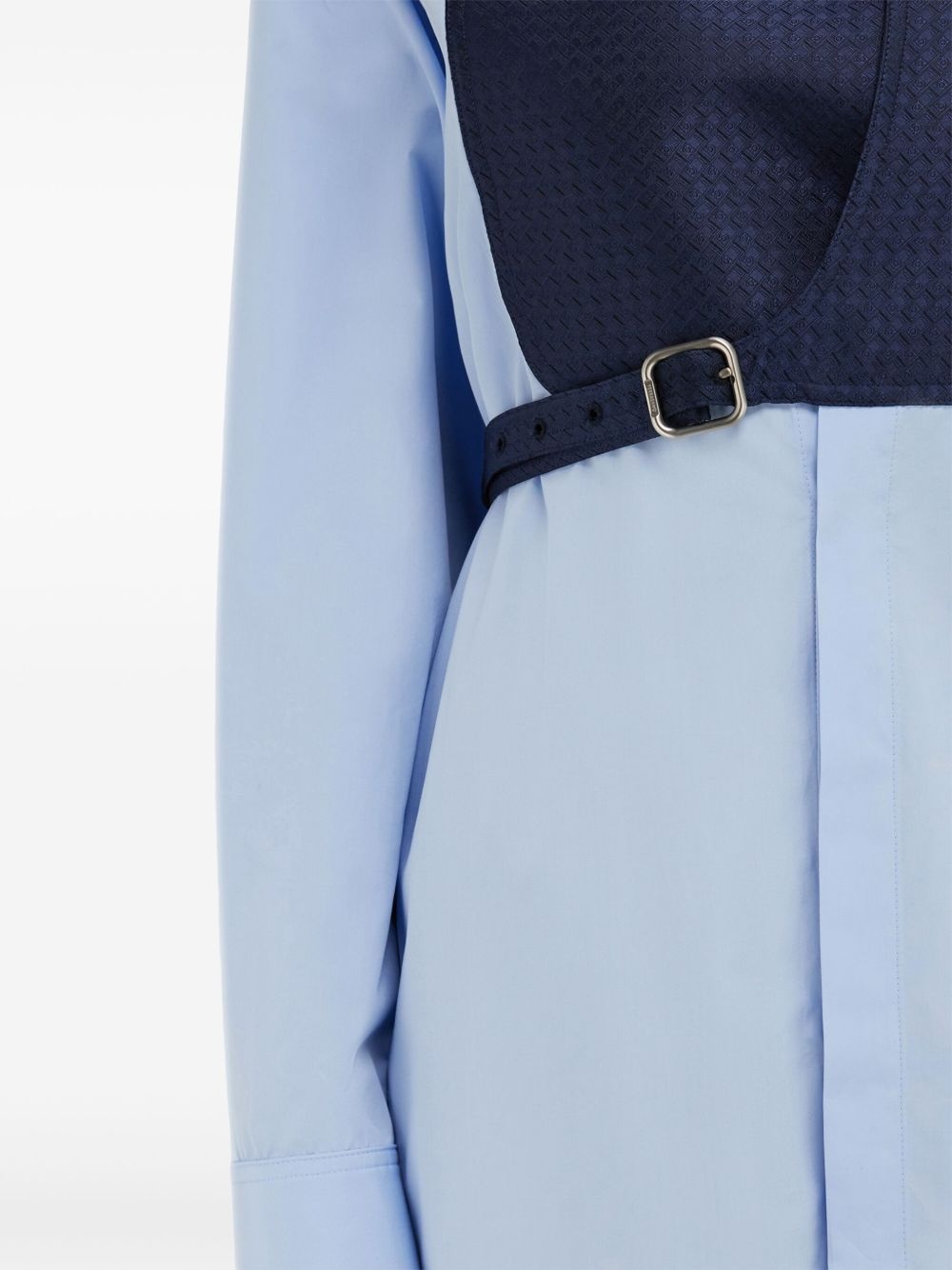 contrasting panel shirt dress - 5