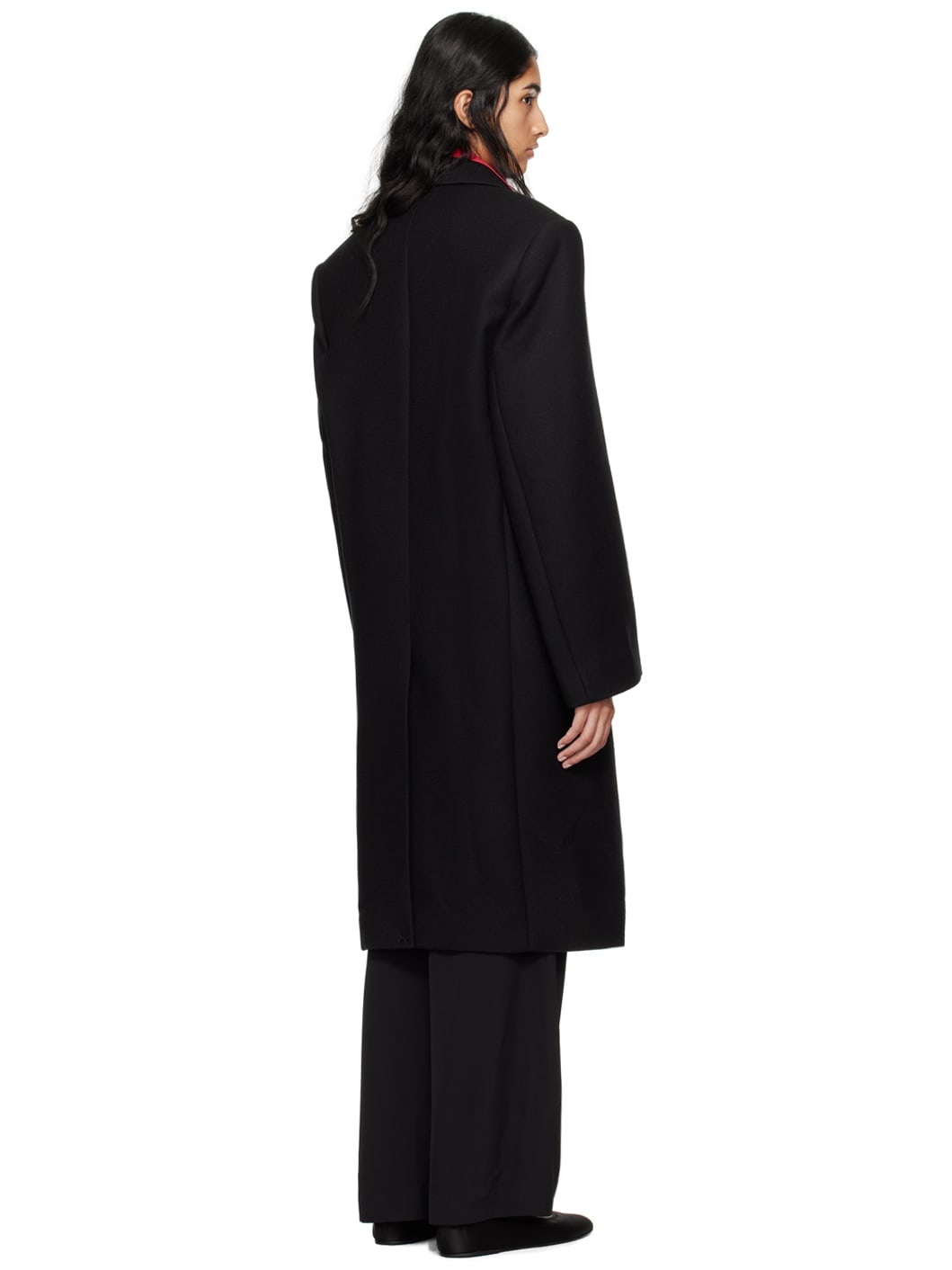 Black Hailey Bieber Edition Double-Breasted Coat - 3