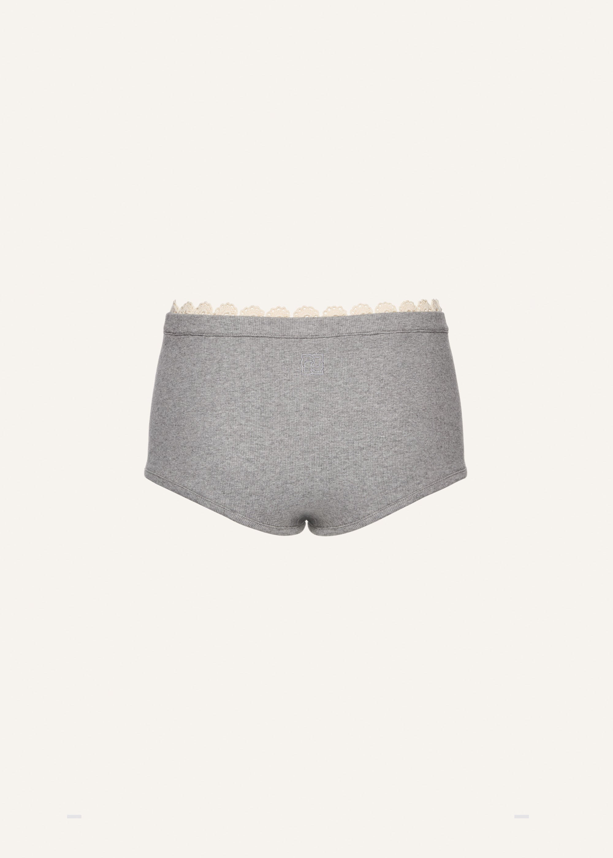 Lace-detail underwear shorts in grey - 2