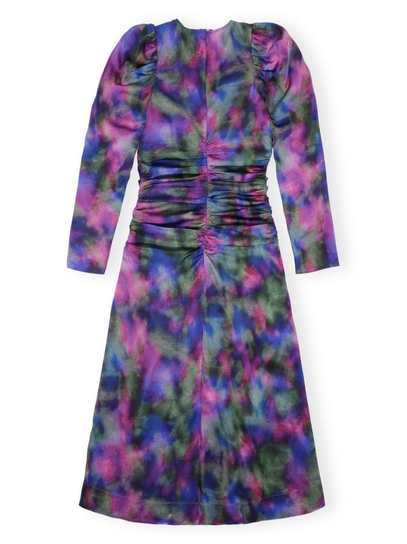 graphic-print gathered dress 5