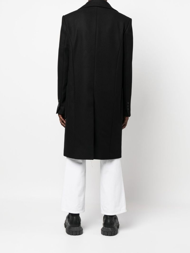 double breasted wool coat - 6