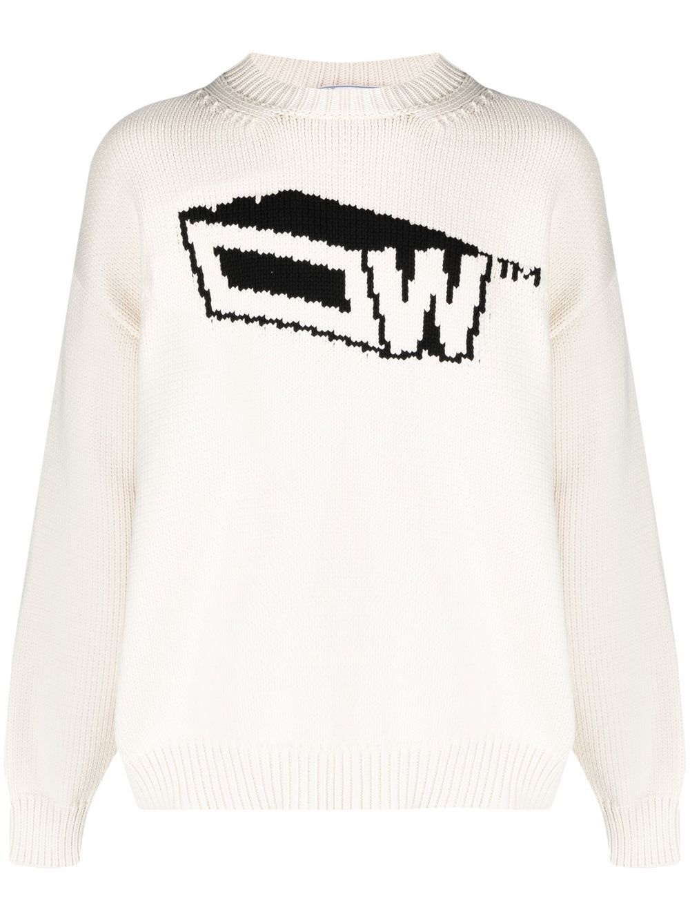 Graffiti Zine intarsia-logo knitted jumper - 1