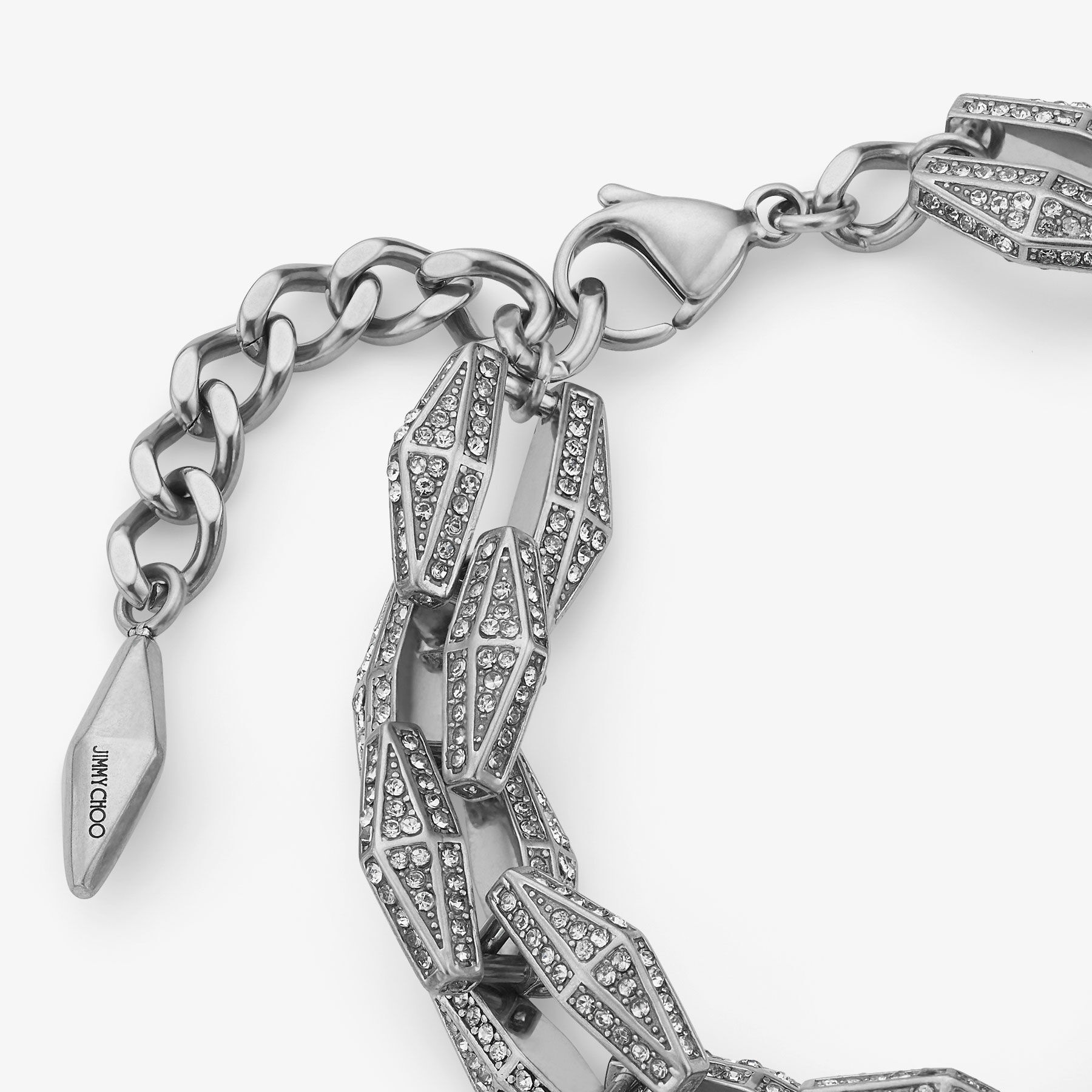 Diamond Chain Bracelet
Silver-Finish Chain Bracelet with Pave Crystals - 5