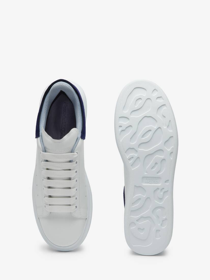 Men's Oversized Sneaker in White/navy/light Blue - 4