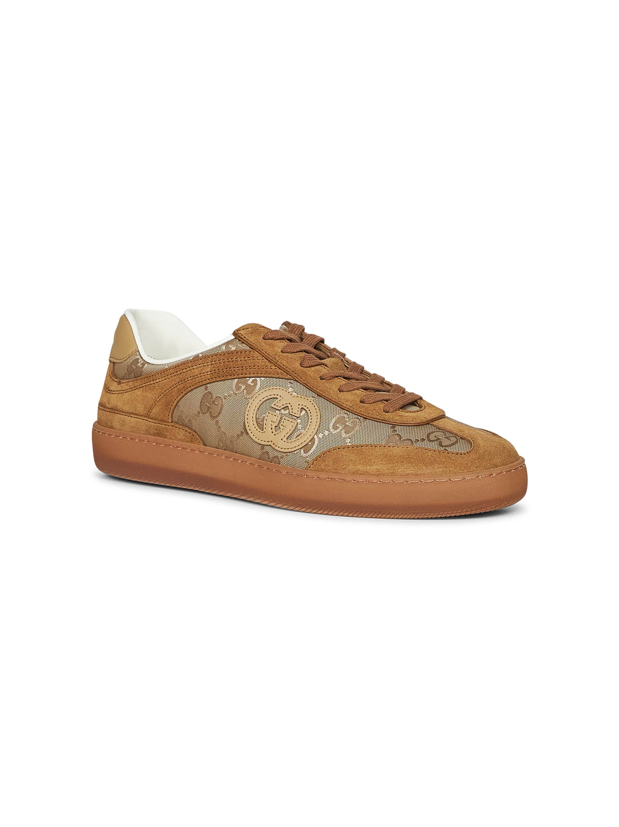 Gucci Men Beige Suede G75 Sneakers - 2