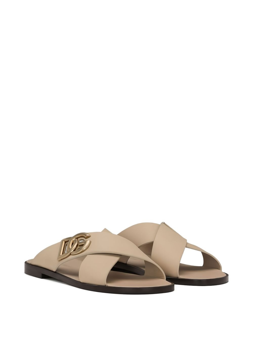 DG logo leather sandals - 2
