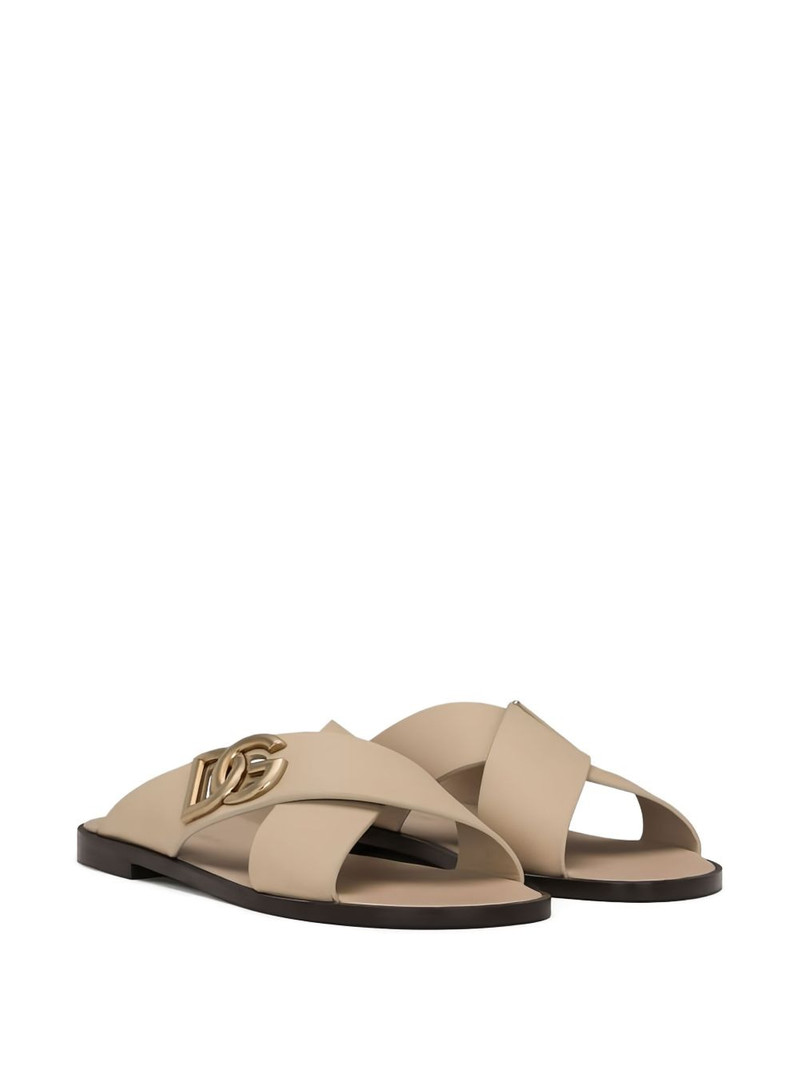 Dolce & Gabbana DG logo leather sandals outlook