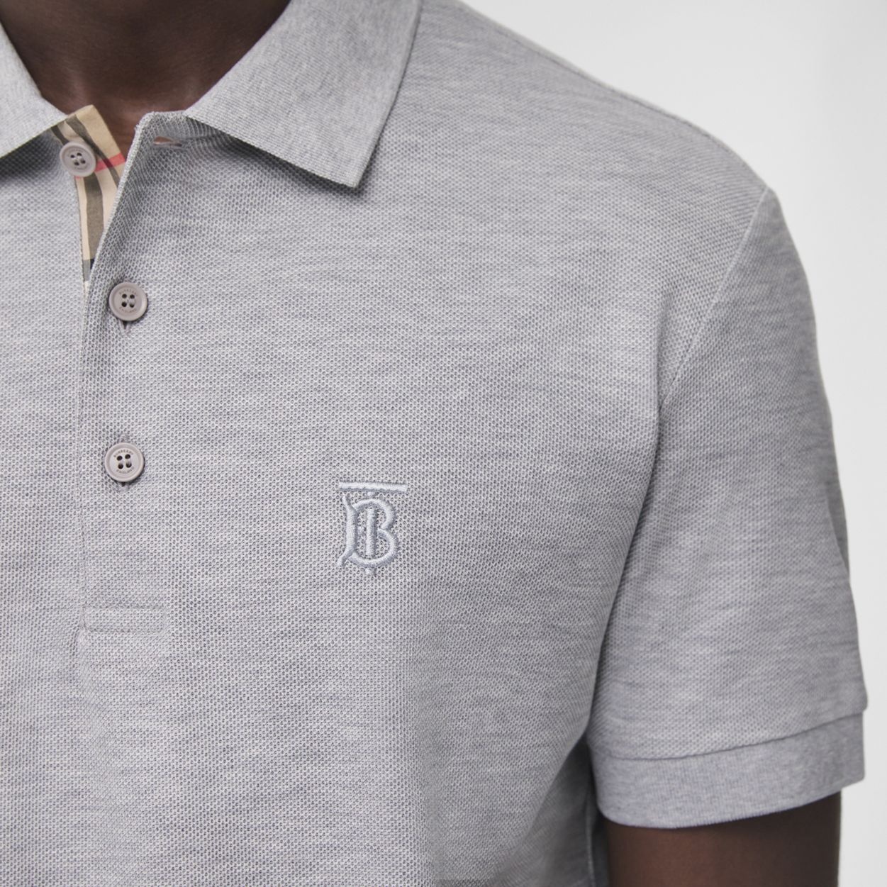 Monogram Motif Cotton Piqué Polo Shirt - 3