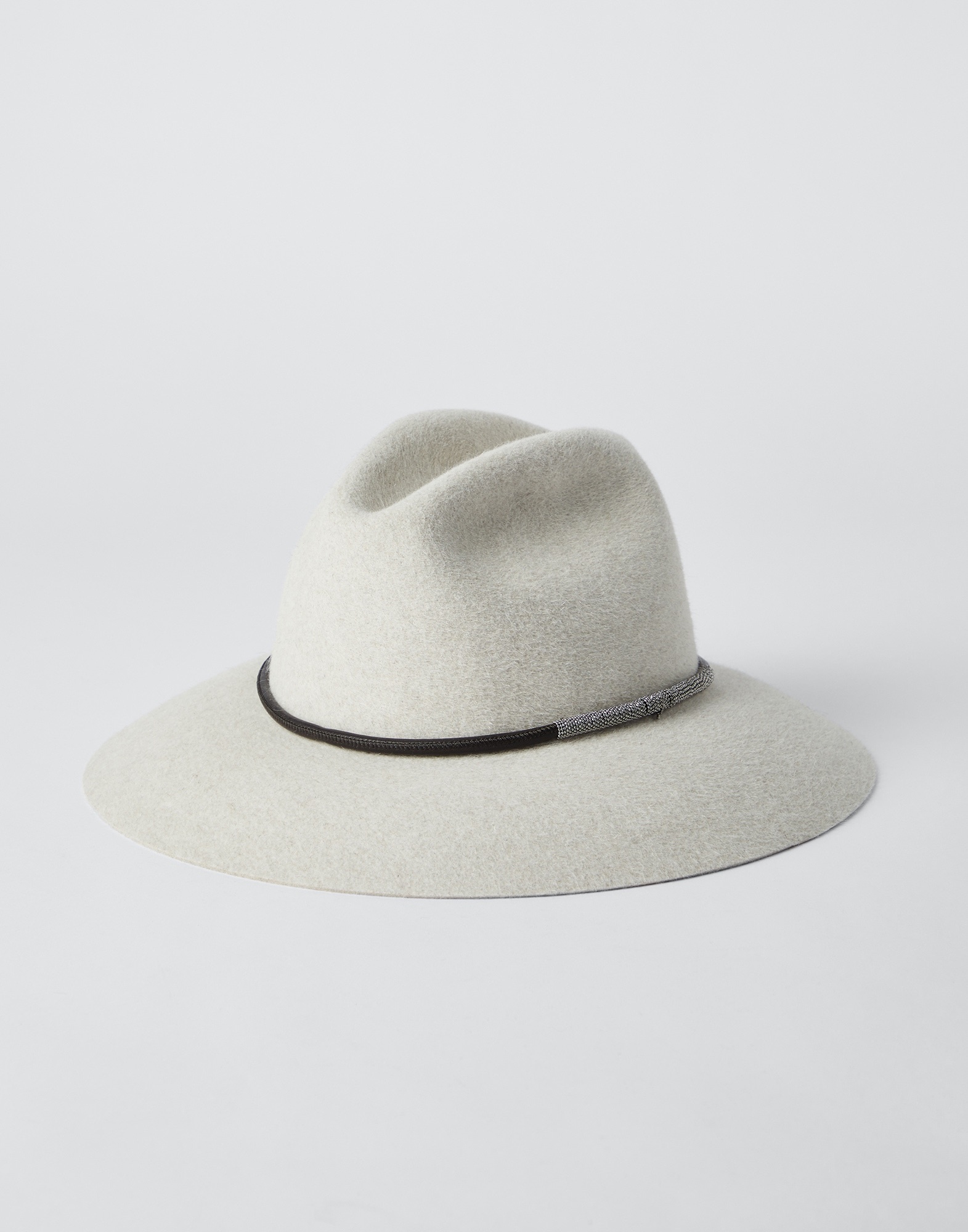 Felt fedora with Precious leather band - 1