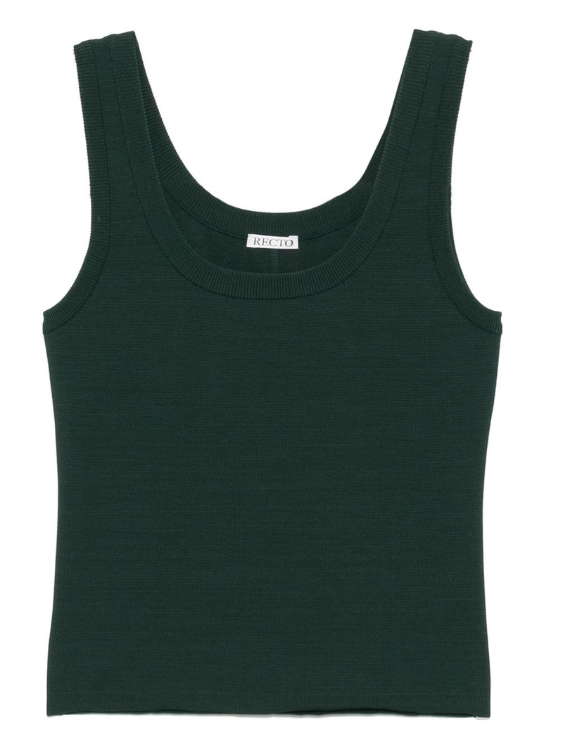 knitted scoop-neck top 1
