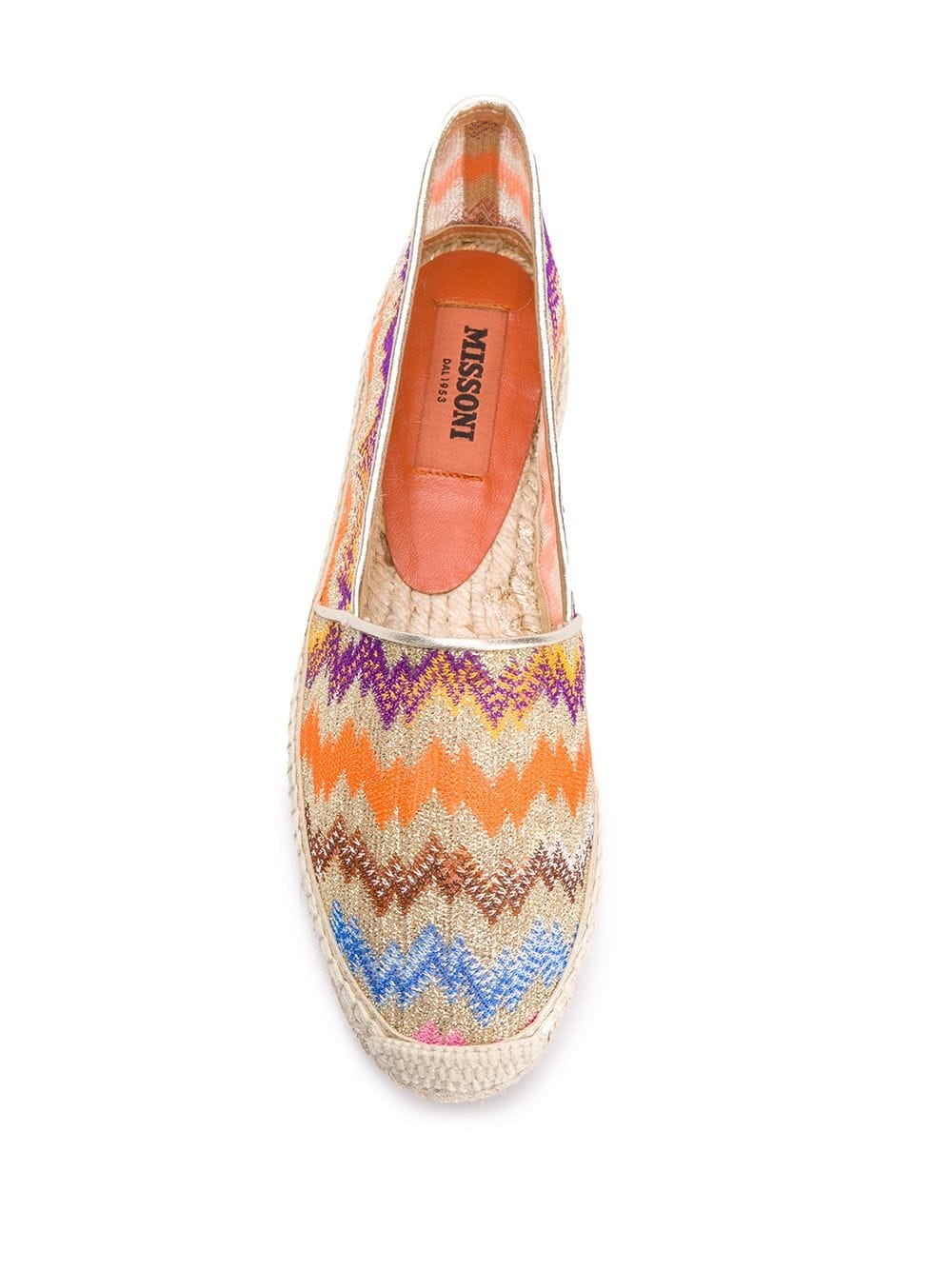 chevron flat espadrilles - 4