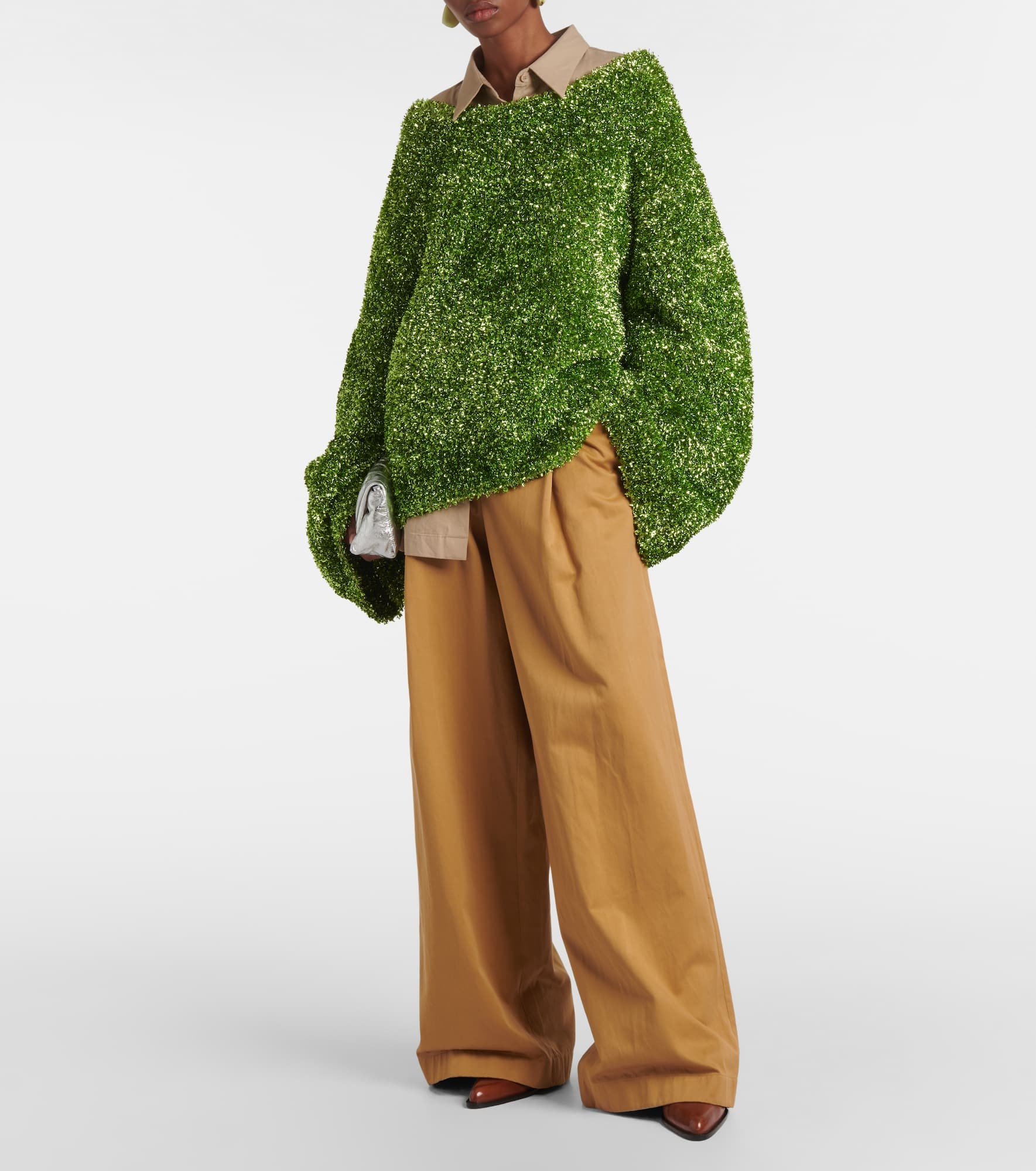Oversized lamé sweater - 2