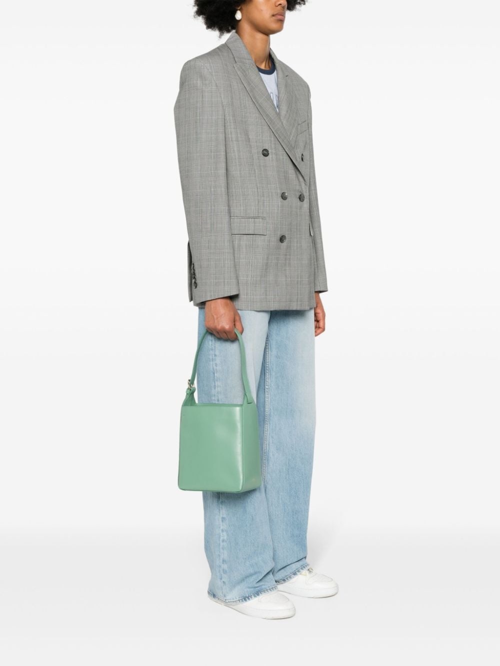 smooth leather shoulder bag - 2