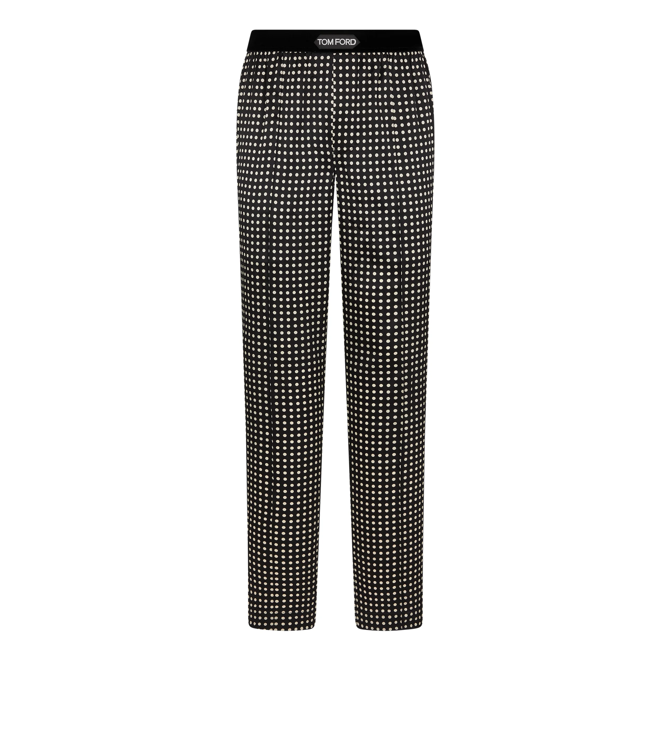 POLKA DOT SILK PAJAMA PANTS - 1