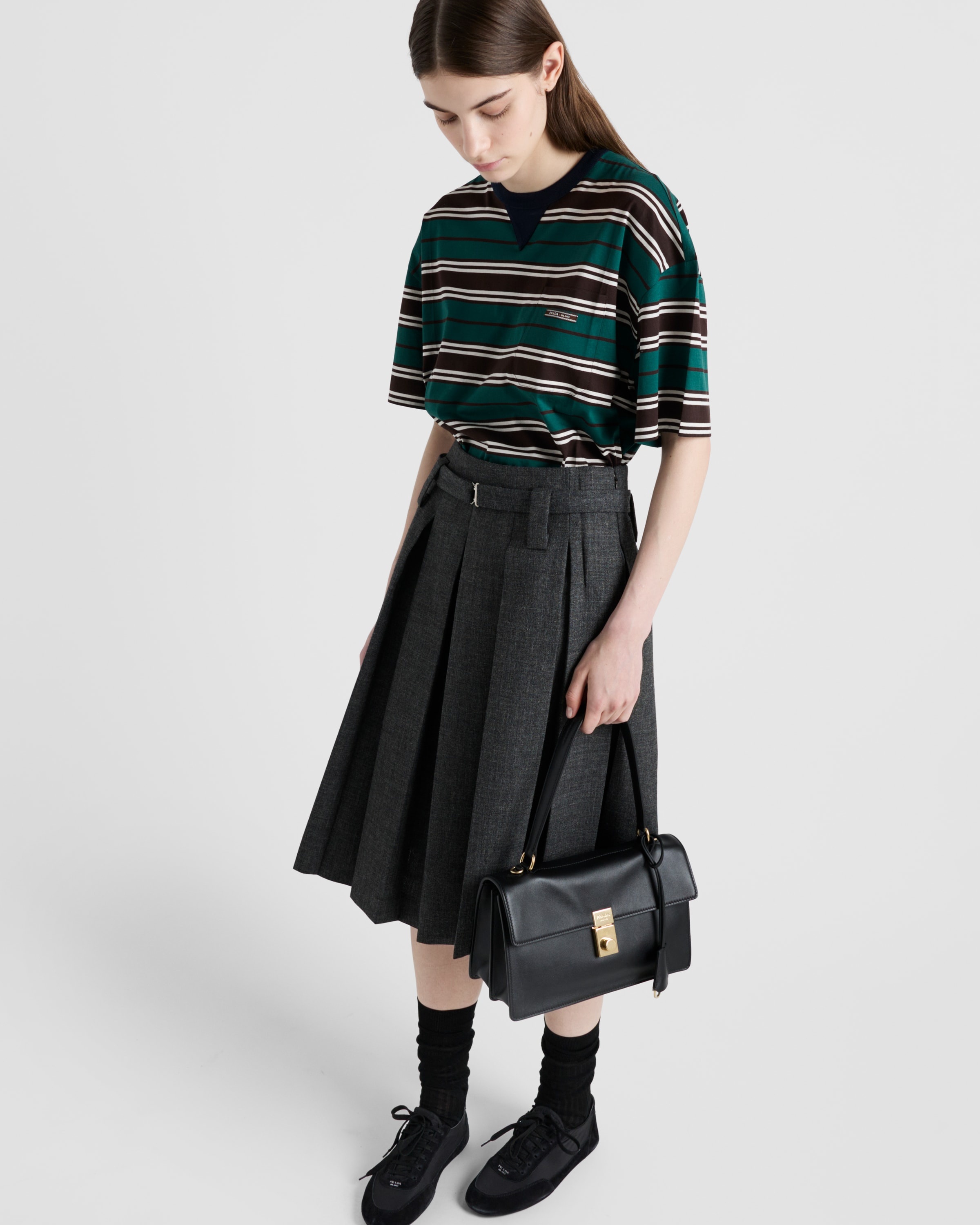 Striped lisle cotton T-shirt - 4