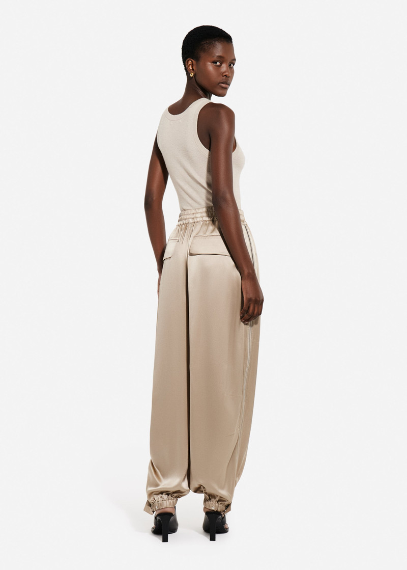 Articulated Vented Pant in Silk Charmeuse 3