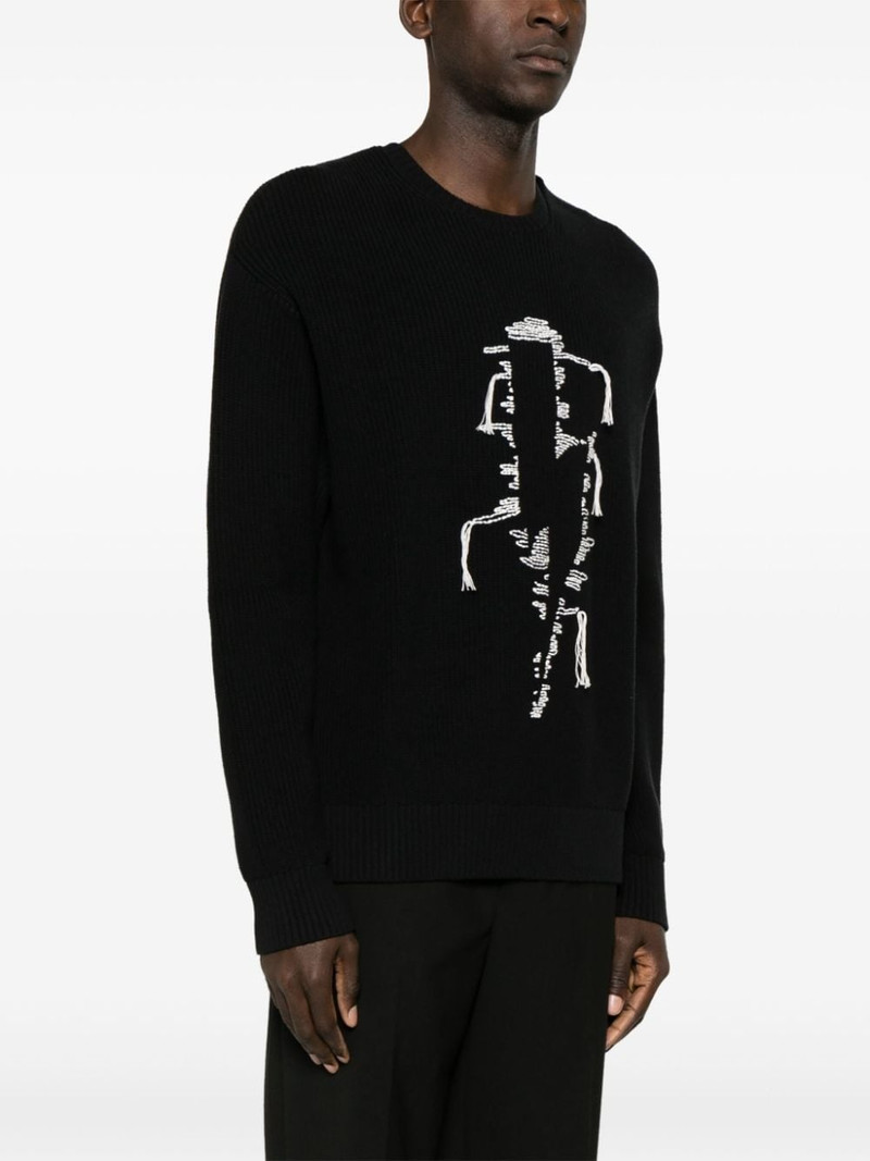 bolt-motif cotton-blend jumper 3
