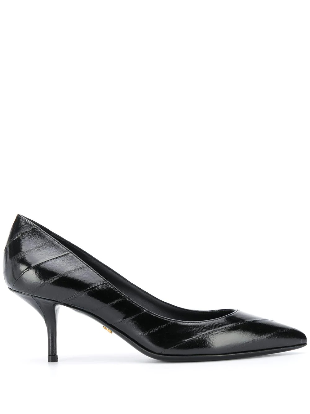 pointed-toe leather pumps - 1