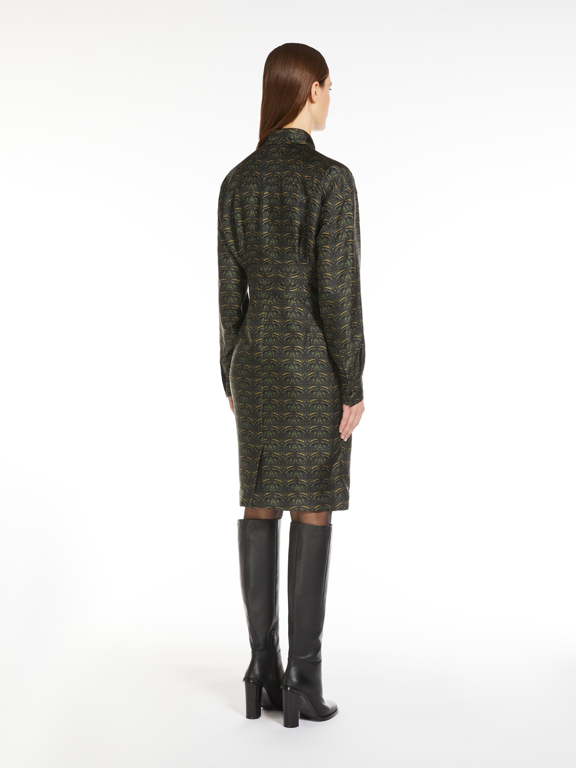 PANFILO Printed silk shirt dress - 4