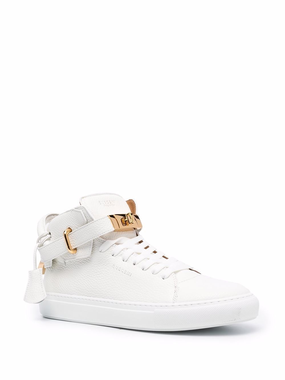 100mm high-top leather sneakers - 2