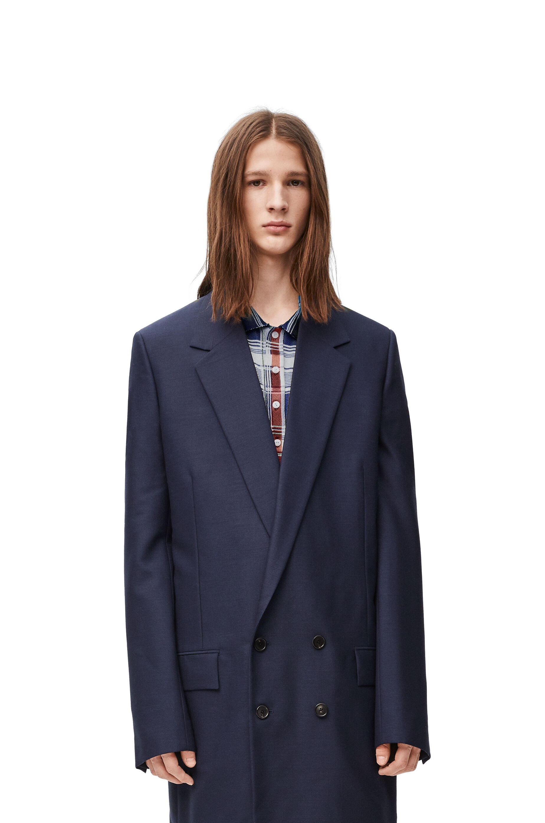 Double breasted jacket in wool and mohair - 3