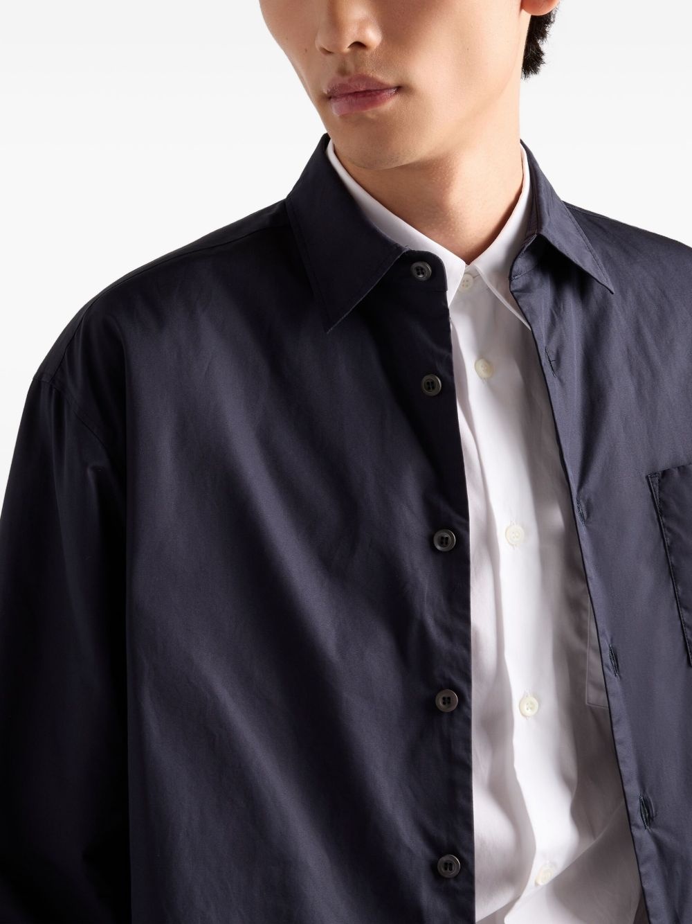 patch-pocket classic-collar shirt - 4