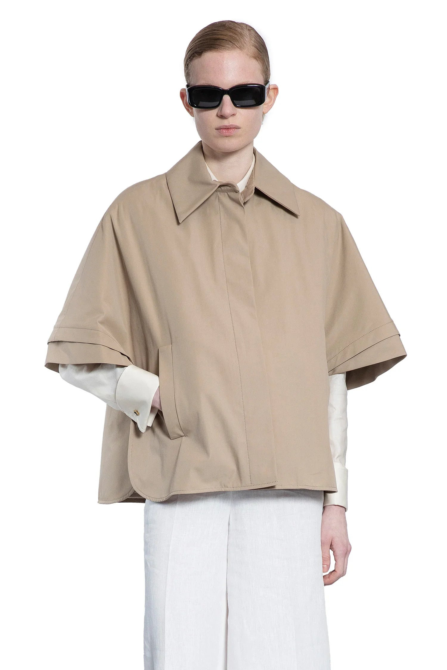 Water-Repellent-Gabardine-Cape - 5