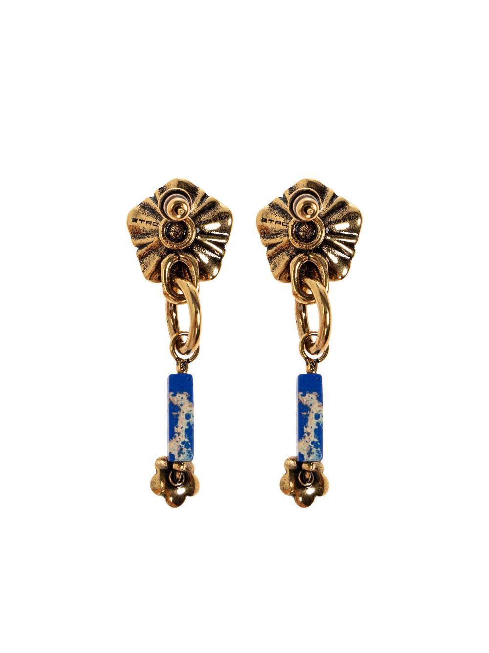 flower-embellished earrings - 1