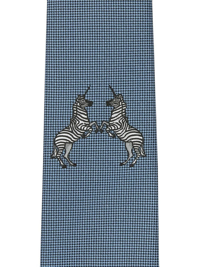 Burberry embroidered-zebra tie outlook