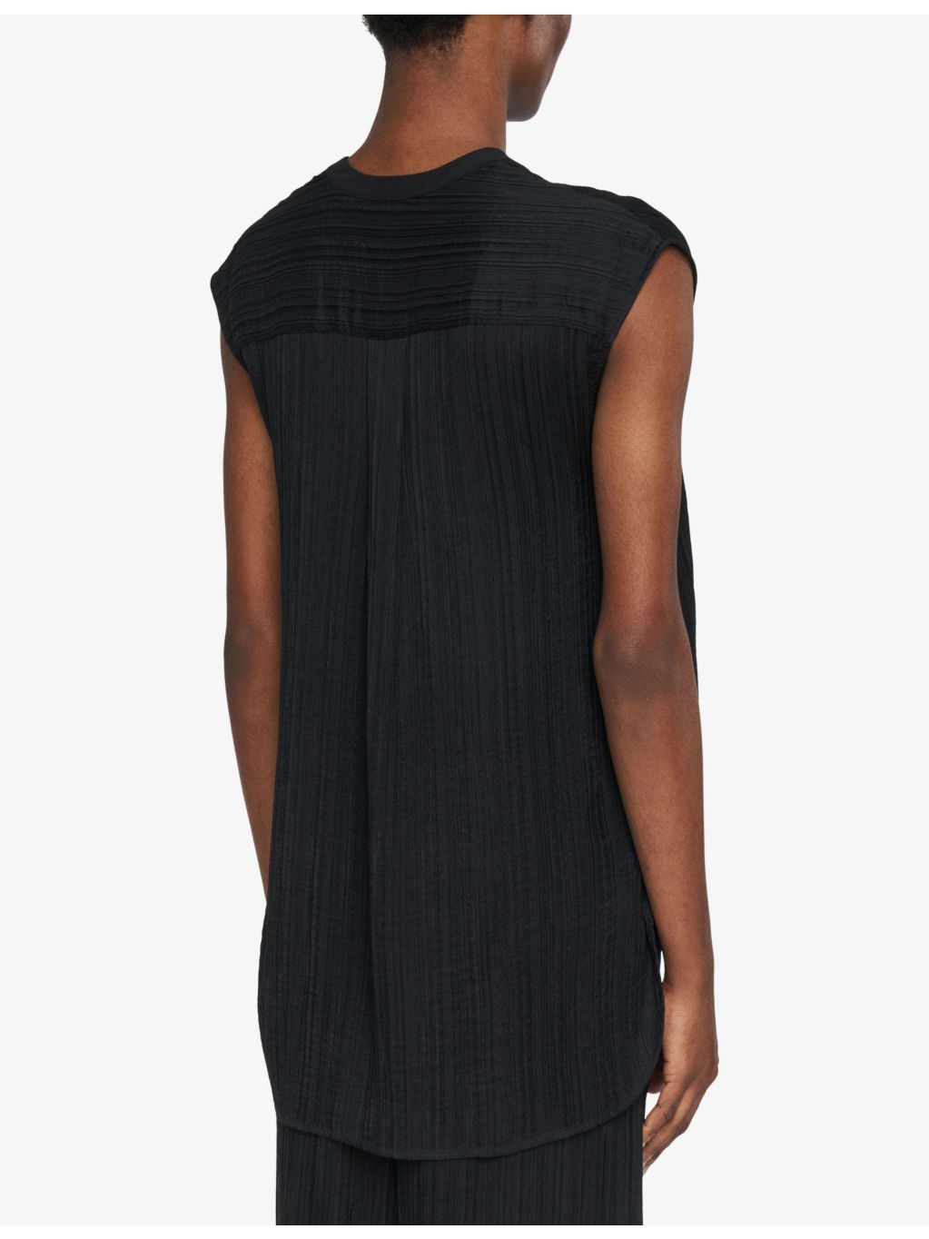Lucien Pleated-Texture Viscose and Silk-Blend Top - 4